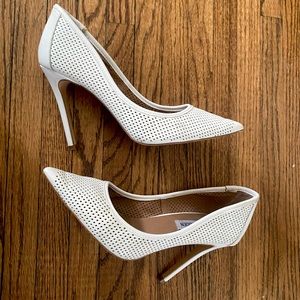 White Leather Stiletto 9